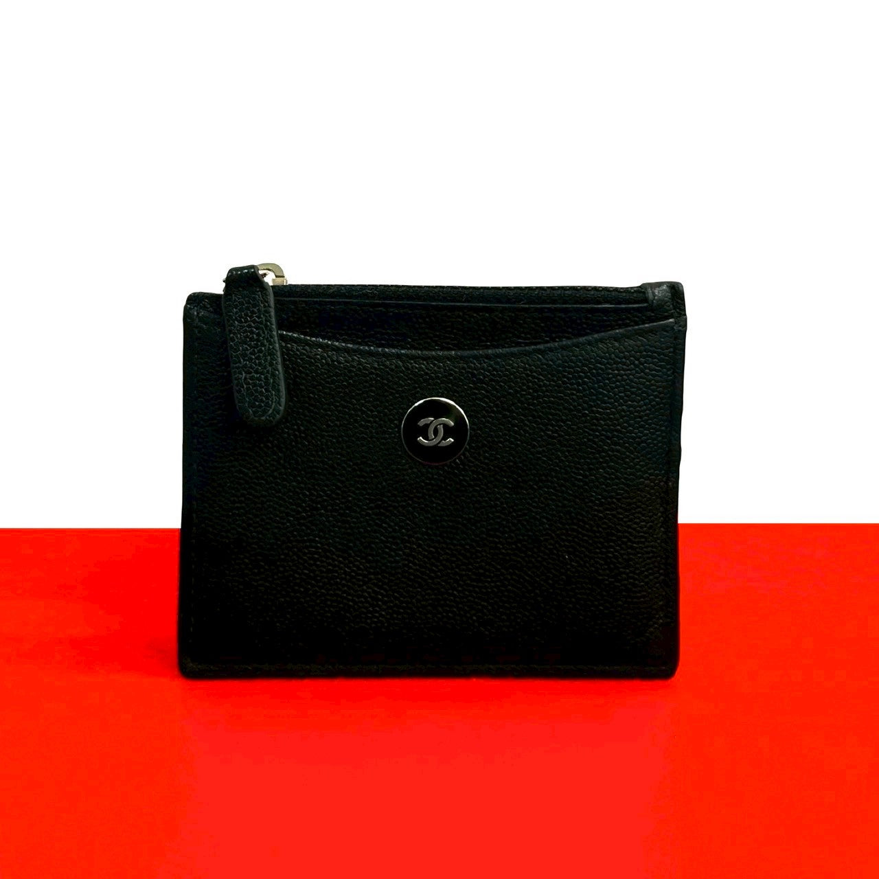 Chanel Coco Mark Mat Caviar Card Case Handbag