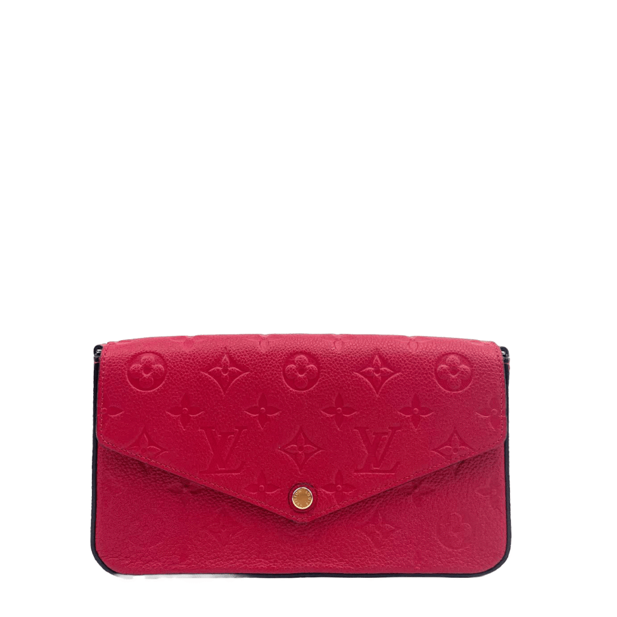 LOUIS VUITTON Monogram Empreinte Pochette Félicie -Red | Studio Nafay