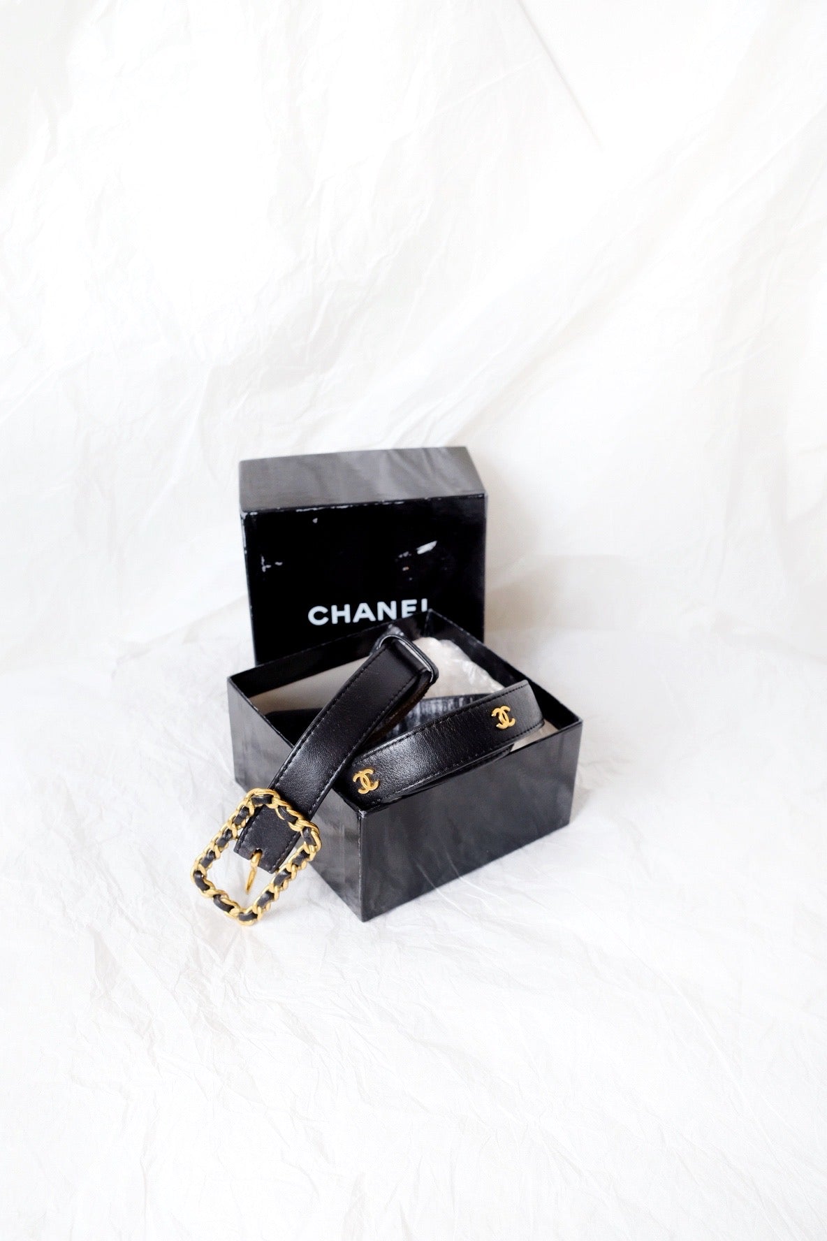 Chanel Leather Black Logo Handbag 3