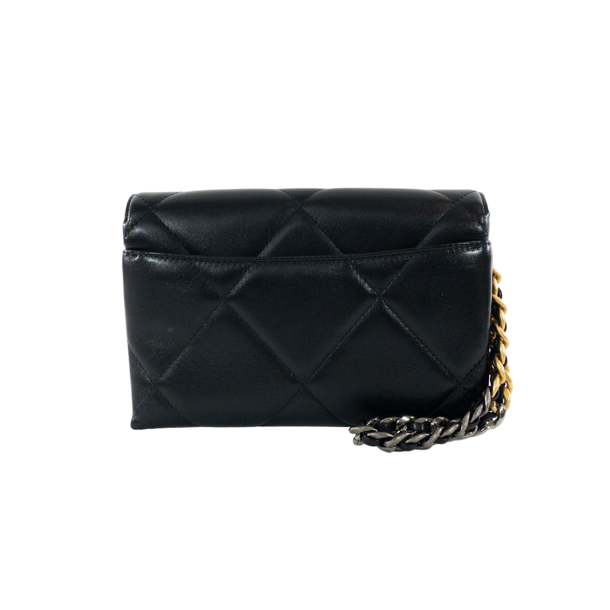 Chanel Leather Black Elegant Clutch