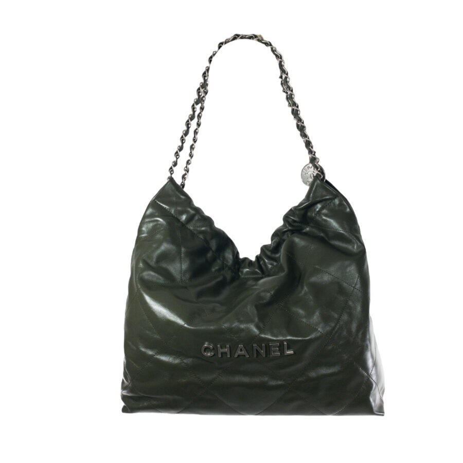 Chanel Small Leather Green Shoulder Bag | Studio Nafay