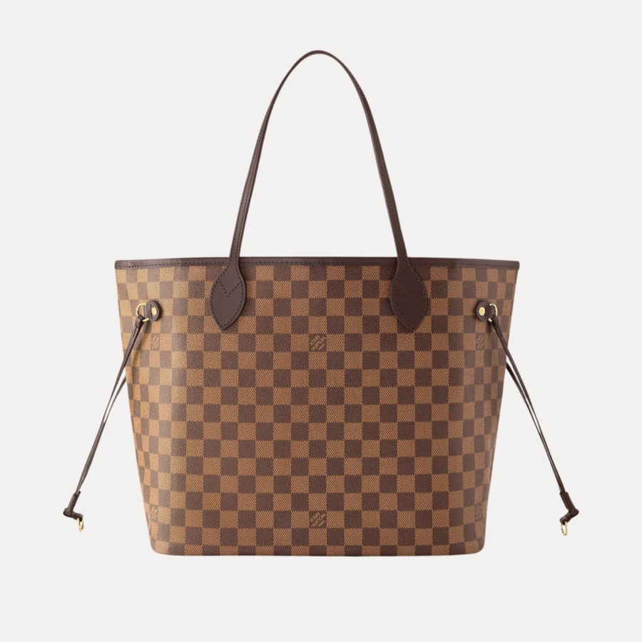 LOUIS VUITTON Damier Ebene Neverfull MM Tote In Rose Ballerine | Studio Nafay