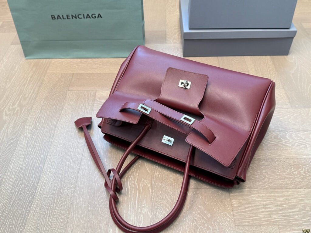 BEL AIR CARRY ALL BAG 37 IN BURGUNDY RED NAPPA LAMBSKIN SILVER HARDWARE - Product Image 2