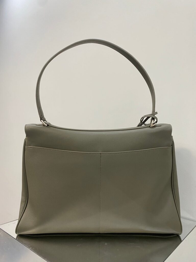 RODEO LARGE BAG 40 IN KHAKI GREEN SMOOTH CALFSKIN SILVER HARDWARE - Product Image 2