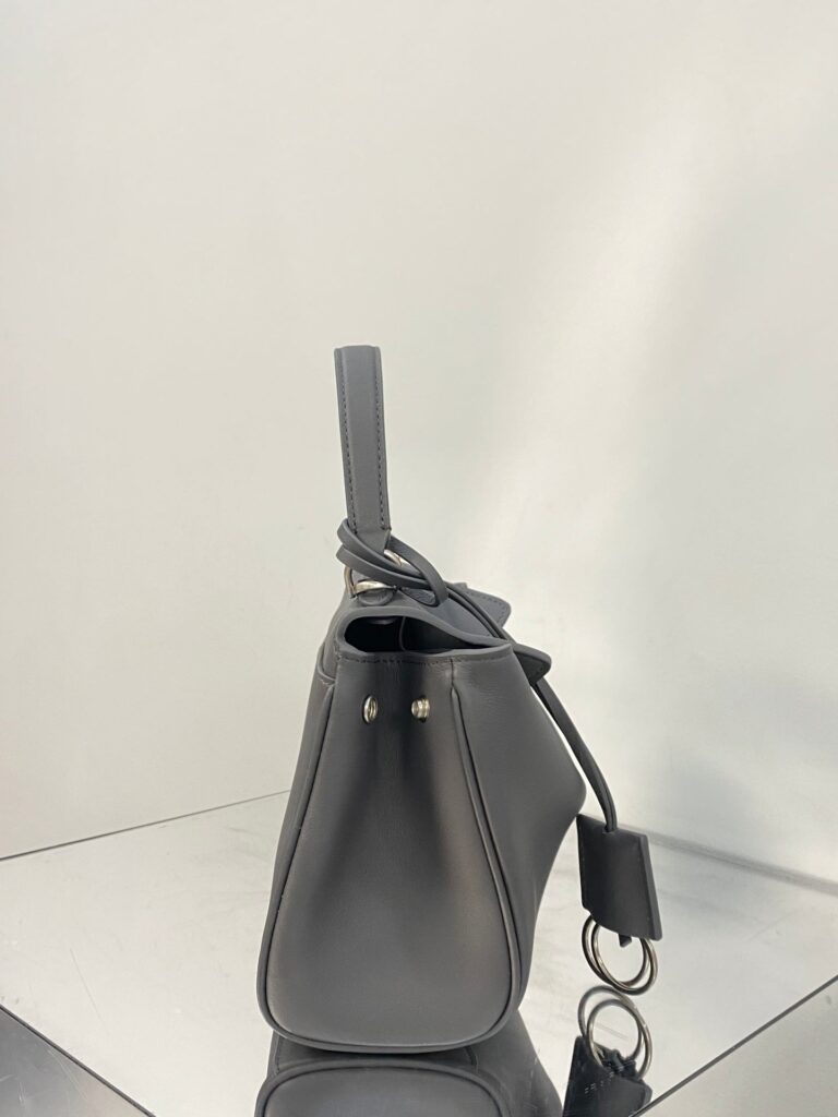 RODEO MINI BAG 22 IN GREY SMOOTH CALFSKIN SILVER HARDWARE - Product Image 2
