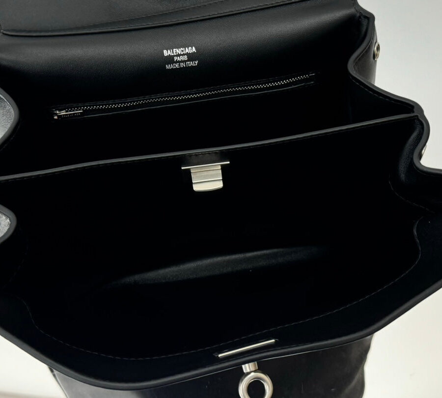 RODEO SMALL BAG 29 IN BLACK SMOOTH CALFSKIN SILVER HARDWARE | Studio Nafay