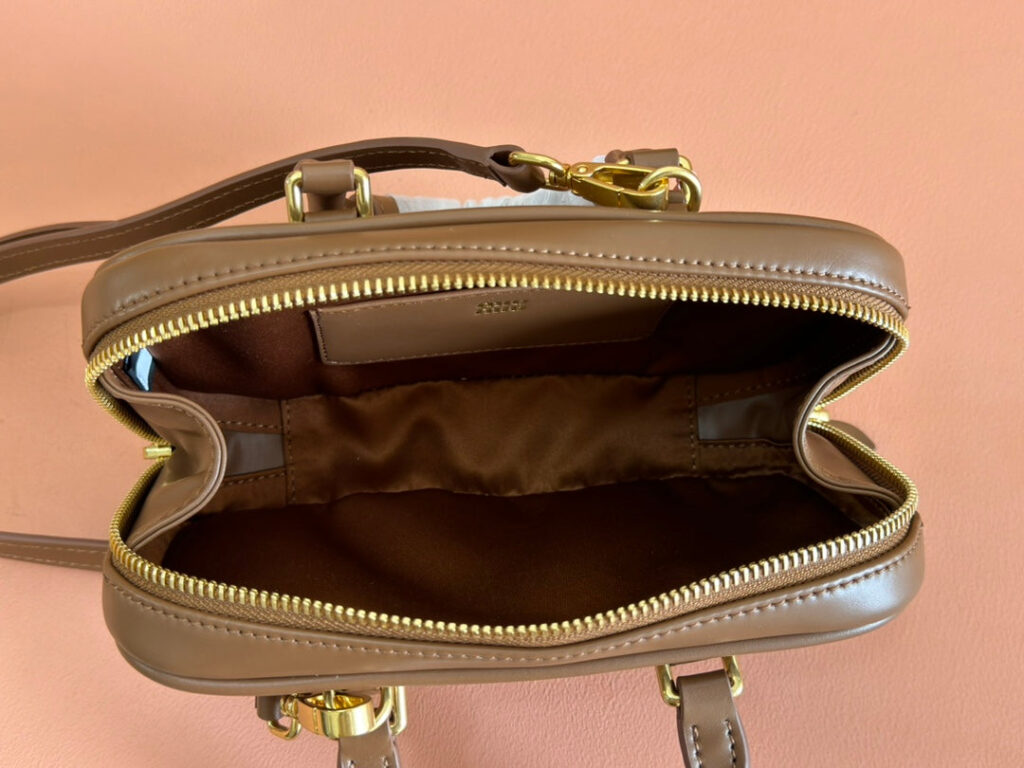 ARCADIE BAG 19 IN TAWNY BROWN SHINY CALFSKIN - Product Image 2