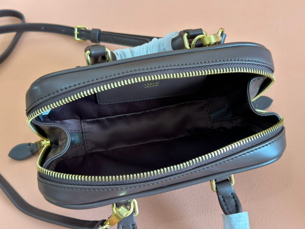 ARCADIE BAG 19 IN TAMARIND BROWN SHINY CALFSKIN - Product Image 2