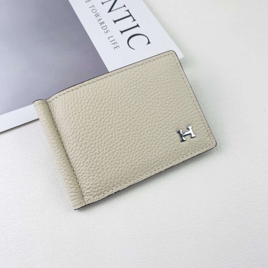 HM SILK’IN DOLLAR WALLET 11 WHITE GRAINED CALFSKIN | Studio Nafay