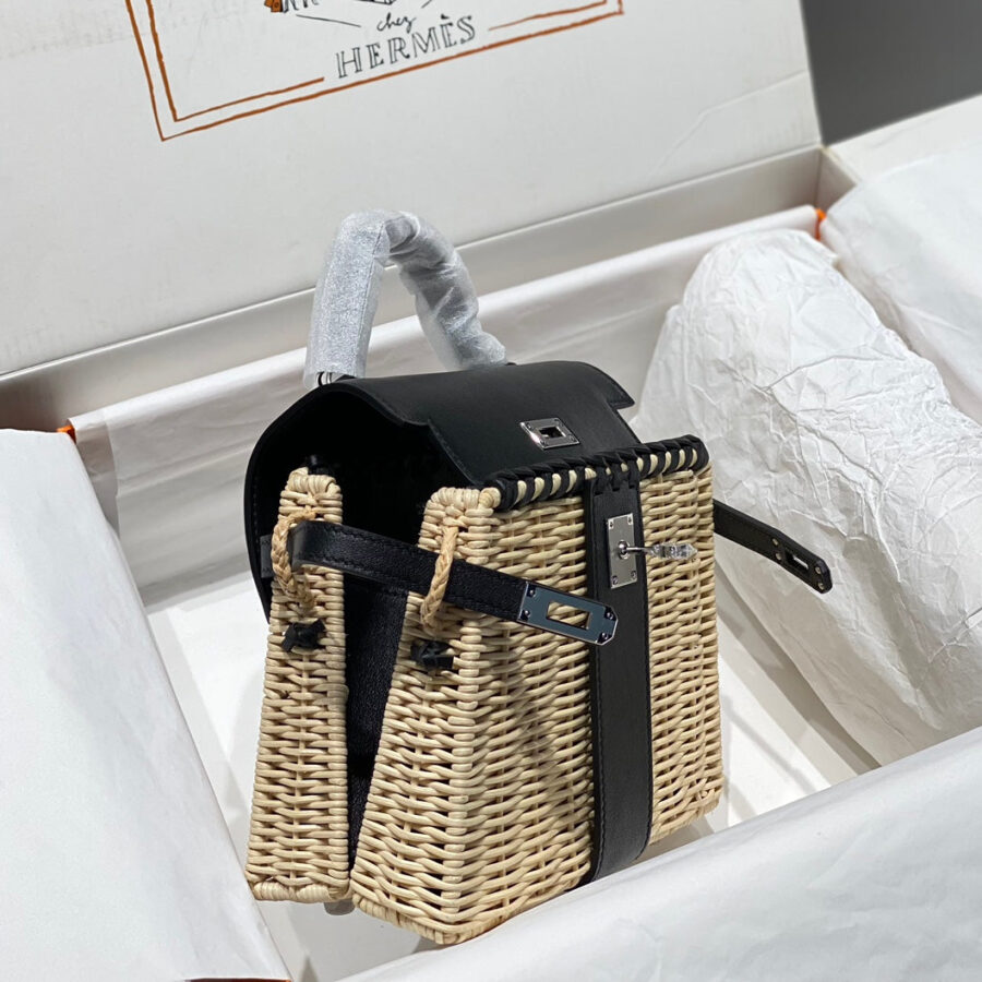 HM KELLY 20 PICNIC BLACK BAMBOO AND RATTAN | Studio Nafay