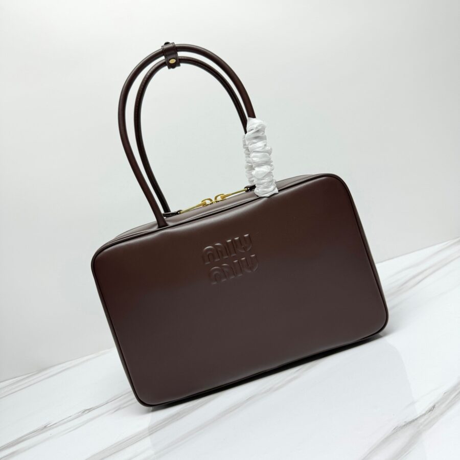 MIU BEAU BAG 34 IN BRIARWOOD CALFSKIN | Studio Nafay