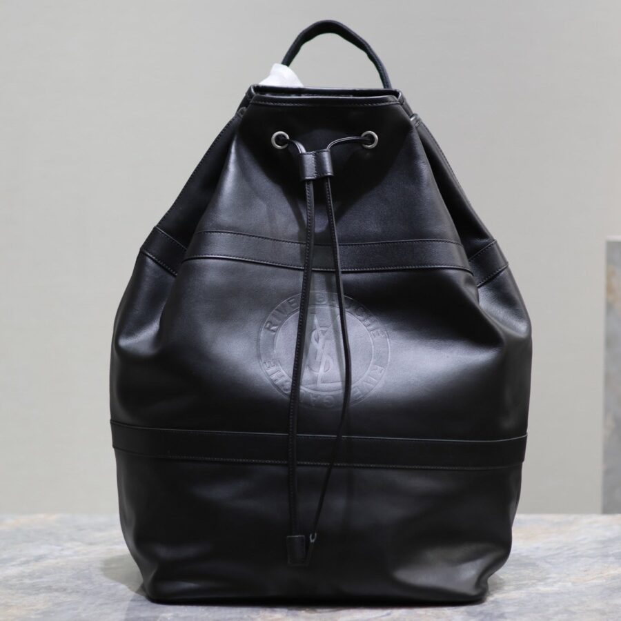 RIVE GAUCHE BACKPACK 49 IN BLACK CALFSKIN | Studio Nafay