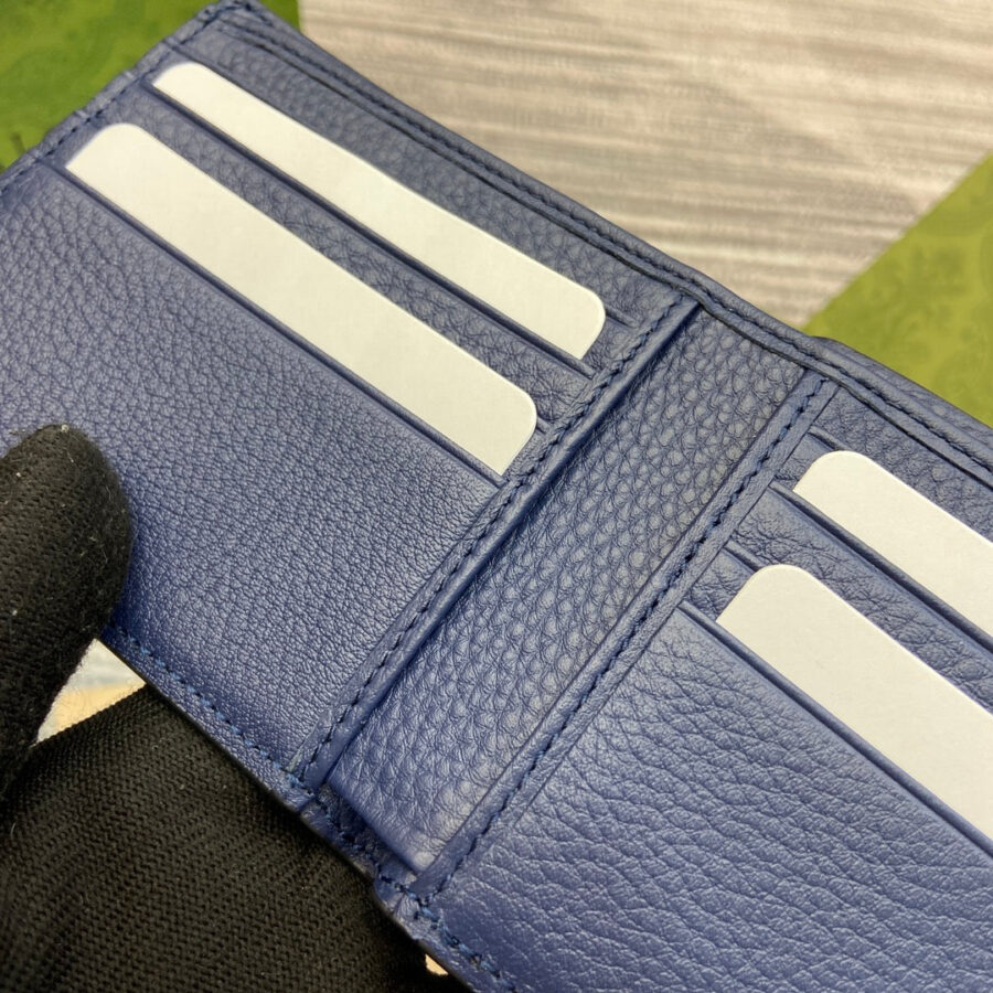 BIFOLD WALLET 11 IN CLASSIC BLUE CALFSKIN | Studio Nafay