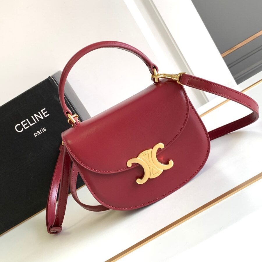 TEEN CHAIN BESACE TRIOMPHE 15.5CM RED CALFSKIN | Studio Nafay