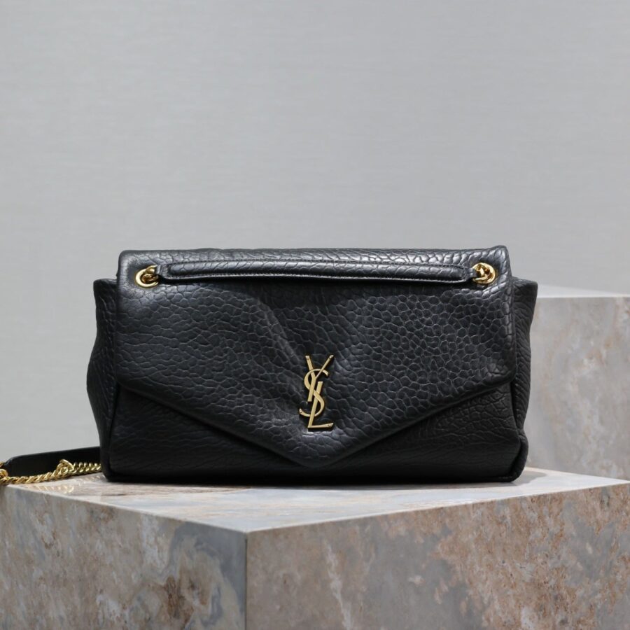 CALYPSO BAG 35 IN BLACK LAMBSKIN GOLD HARDWARE | Studio Nafay