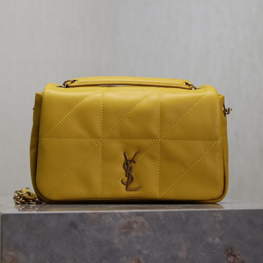 JAMIE 4.3 MINI BAG 20 IN MUSTARD YELLOW LAMBSKIN COPPER HARDWARE | Studio Nafay