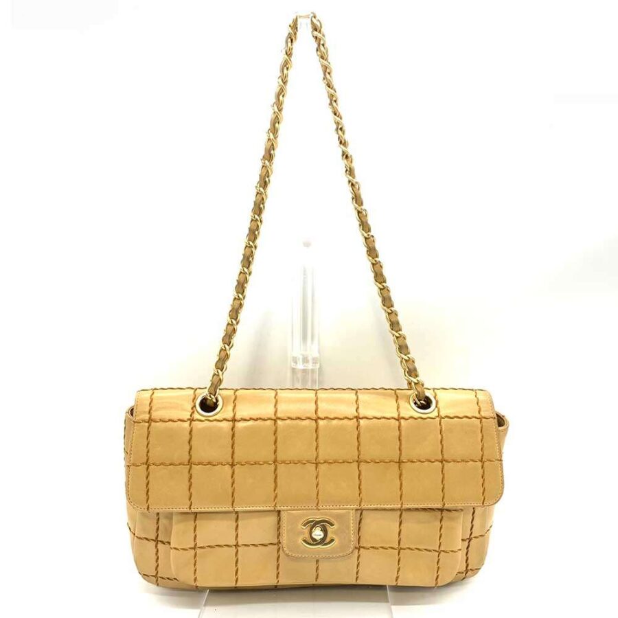 Chanel Lambskin Wild Stitch Chocolate Bar Chain Shoulder Bag Classic Flap | Studio Nafay