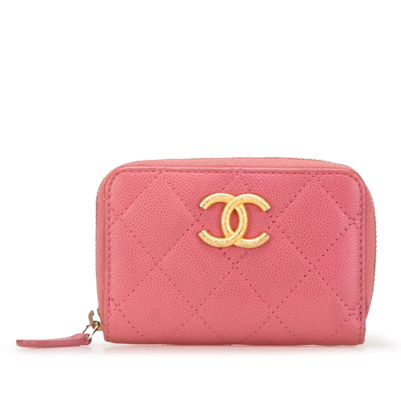 Chanel Coco Mark Matelassé Caviar Card Coin Case Handbag | Studio Nafay