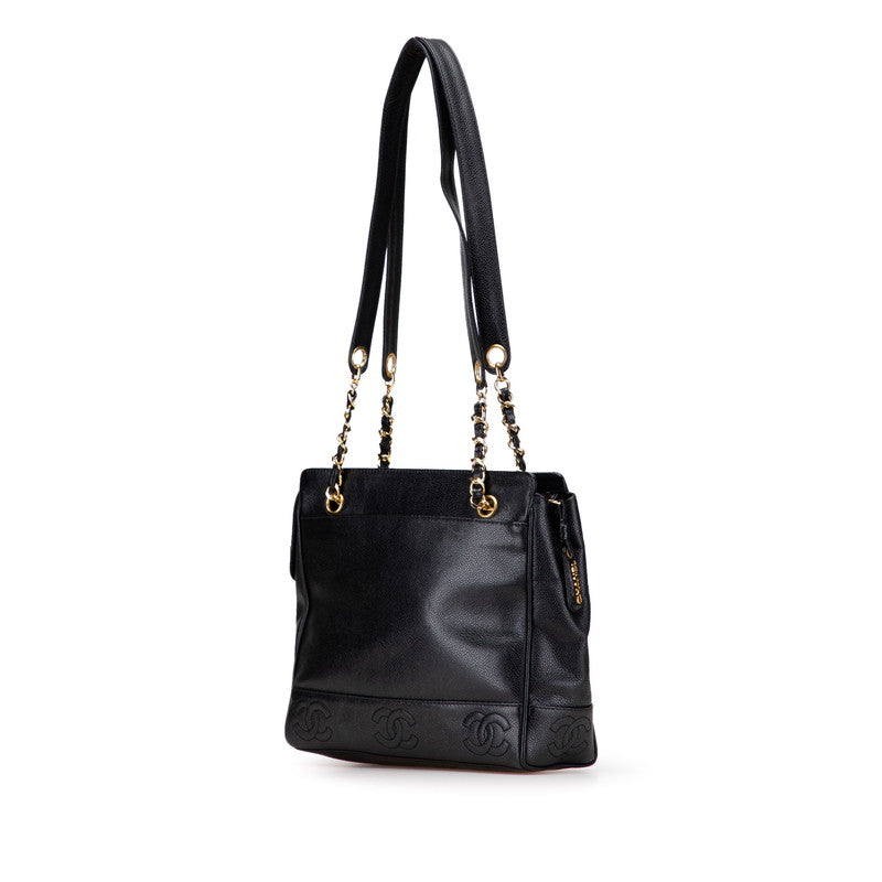 Chanel Coco Mark Caviar Skin Tote Bag