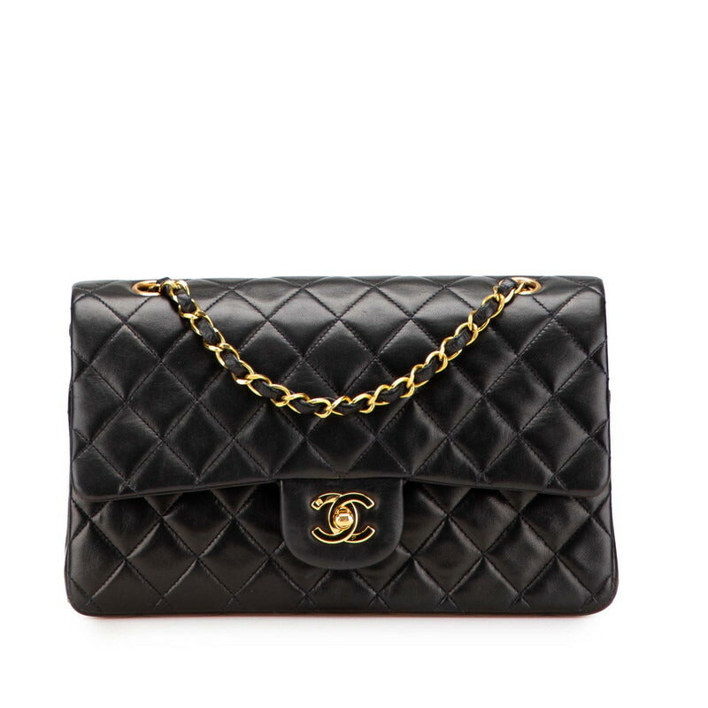 Chanel Matelasse Coco Mark W Flap Lambskin Shoulder Bag | Studio Nafay