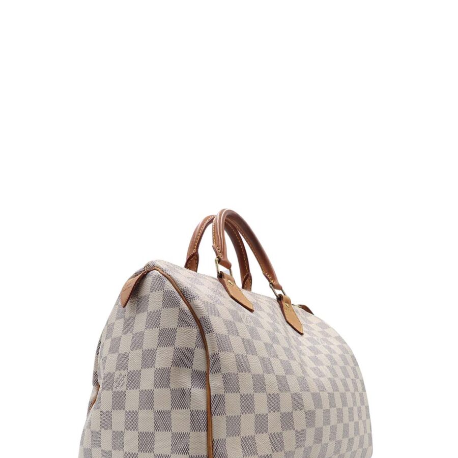 Damier Azur Speedy 30 White, Grey | Studio Nafay