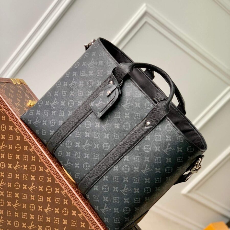 Weekend Tote NM 43CM Monogram Eclipse coated canvas black | Studio Nafay