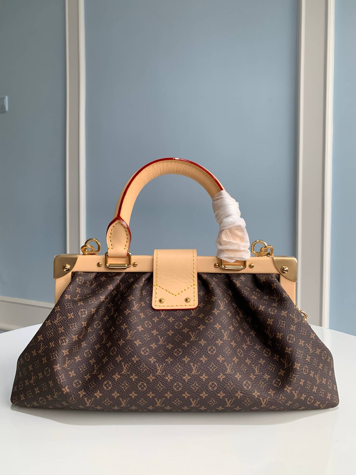 Monogram Clutch Handbag 28cm Monogram coated canvas