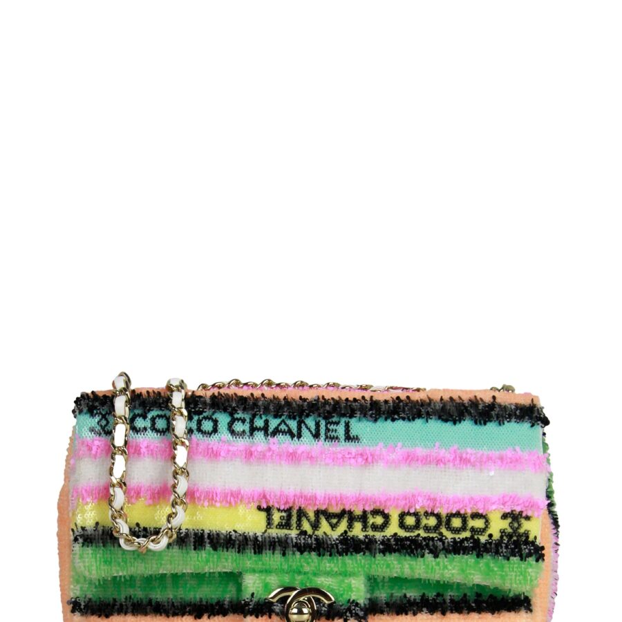 Chanel Multicolor Pastel Sequin COCO Mini Flap Bag | Studio Nafay