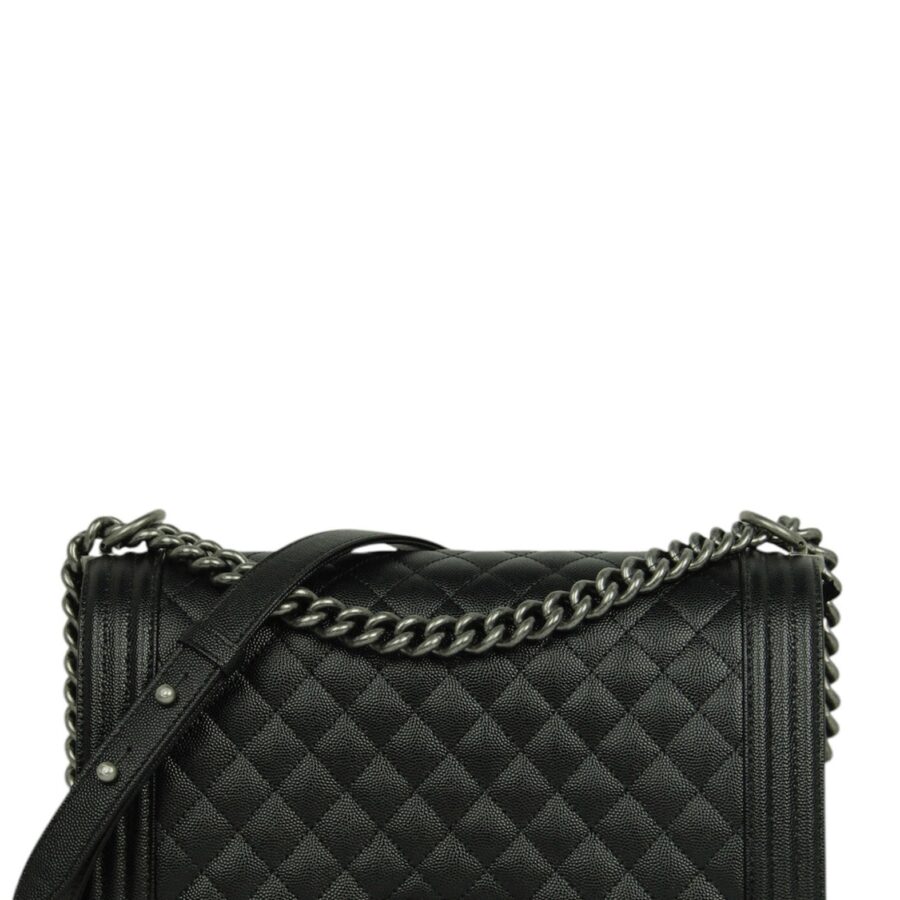 Chanel Black/Ruthenium New Medium Boy Bag | Studio Nafay