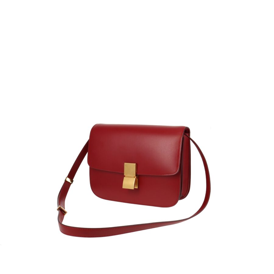 Celine Medium Classic Bag In Box Calfskin Red GH | Studio Nafay