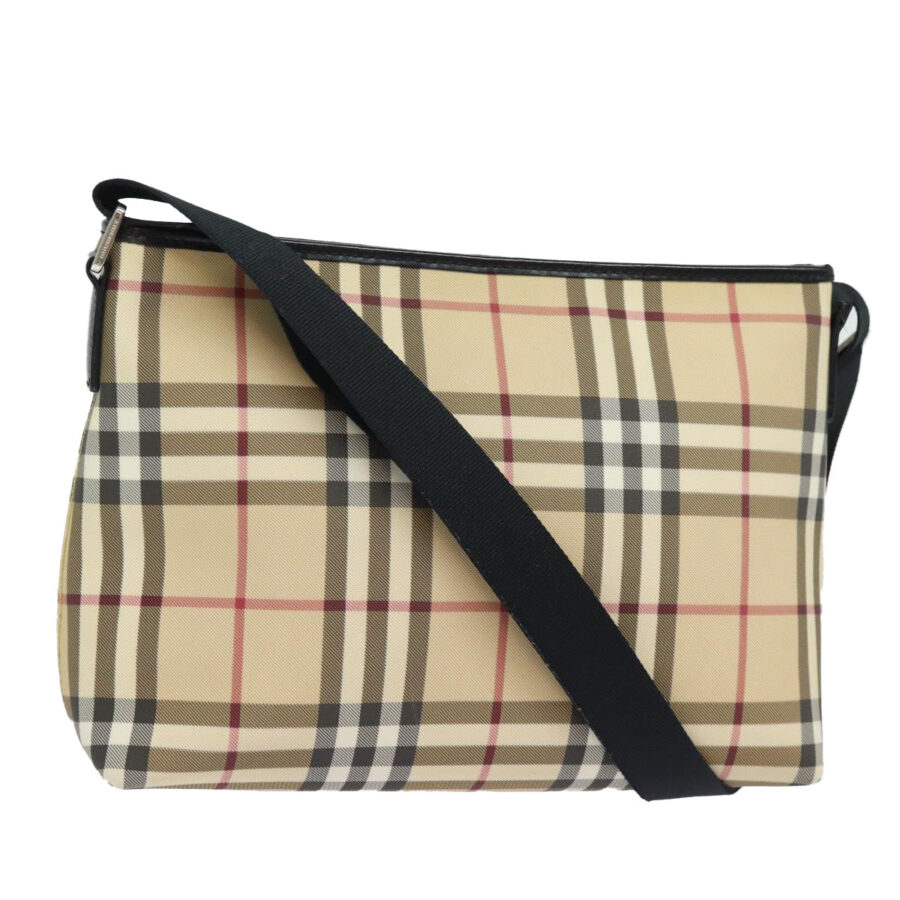 Burberry Nova Check Shoulder Bag PVC Leather Beige Auth mr252 | Studio Nafay