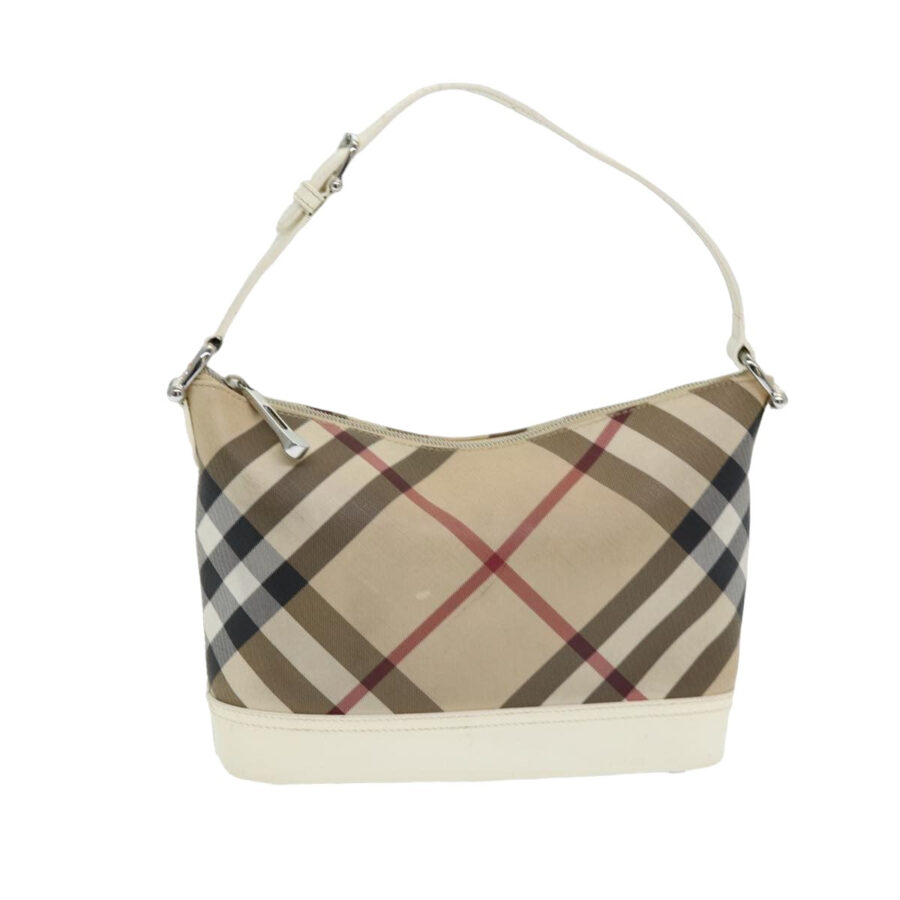 Burberry Nova Check Shoulder Bag PVC Beige Auth mr351 | Studio Nafay