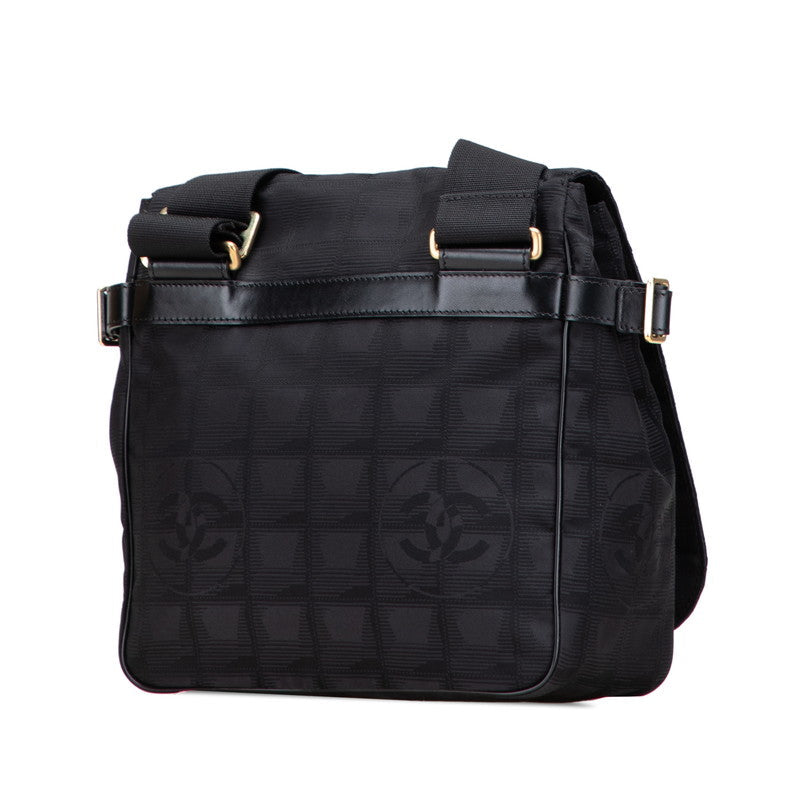 Chanel Coco Mark New Travel Line Nylon Leather Shoulder Bag