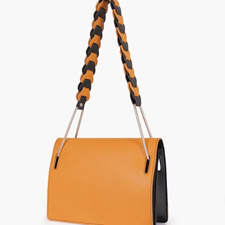 Mustard loop strap shoulder bag | Studio Nafay