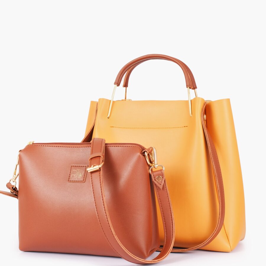 Mustard metal handle Tote Bags | Studio Nafay