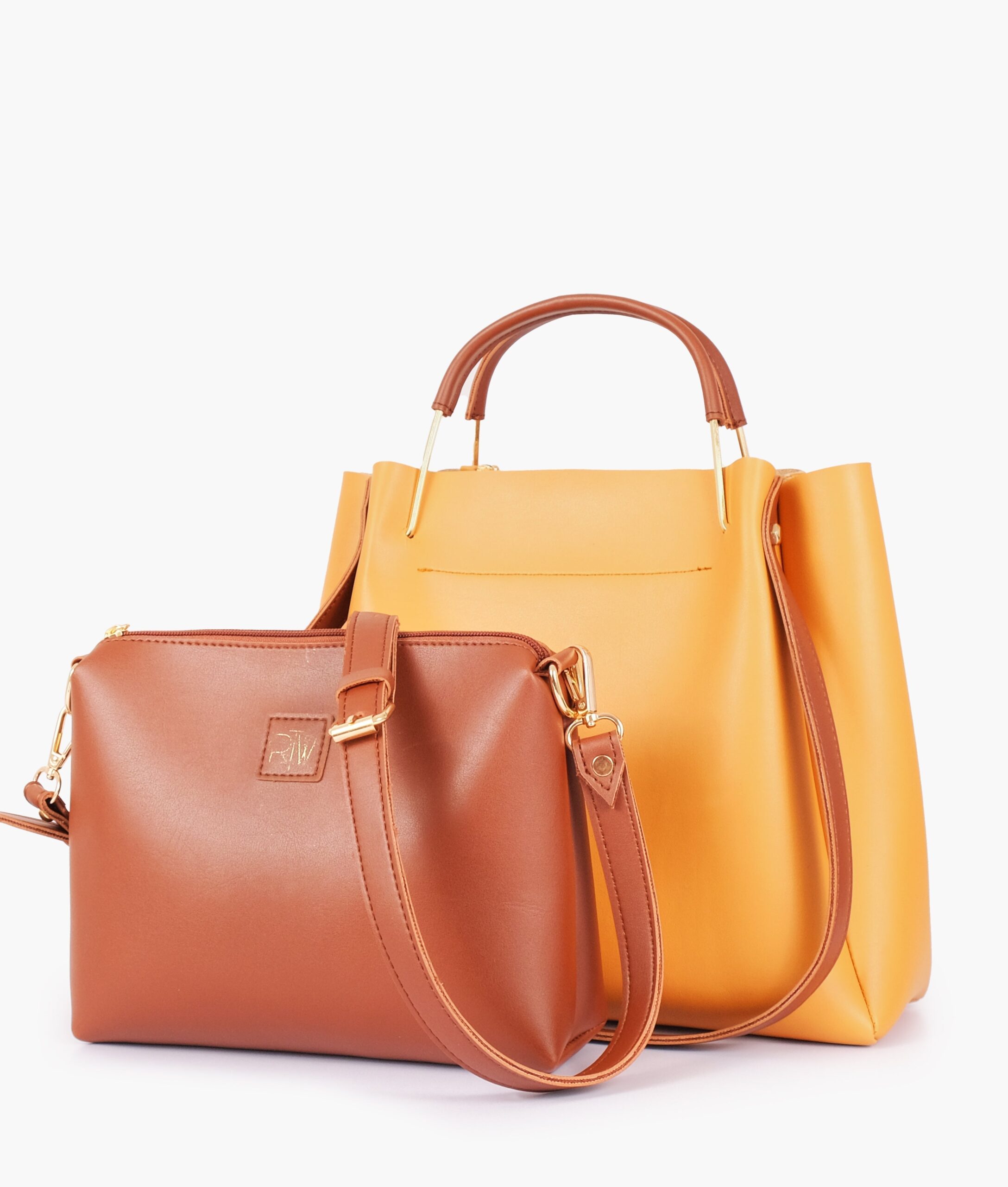 Mustard metal handle Tote Bags | Studio Nafay