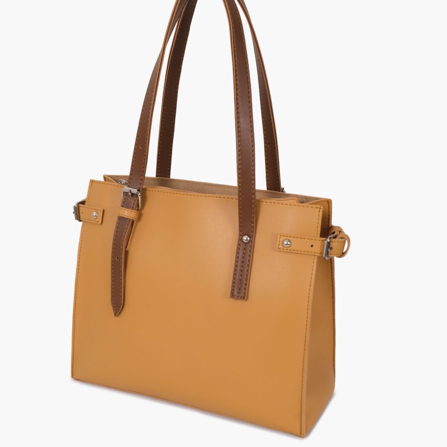 Mustard satchel Tote Bags | Studio Nafay