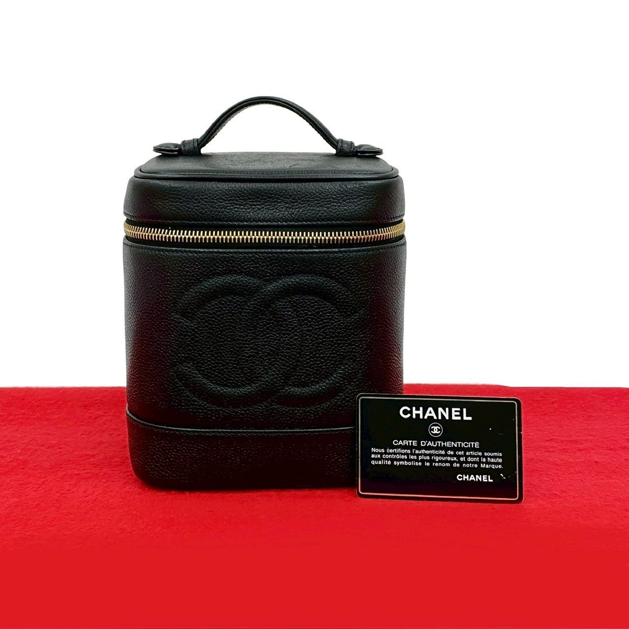 Chanel Coco Mark Matte Caviar Skin Handbag