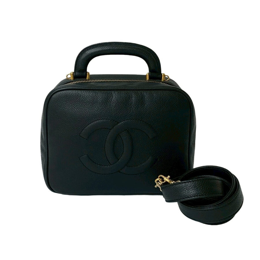 Chanel Coco Mark Mat Caviar Skin 2way Shoulder Bag Handbag | Studio Nafay