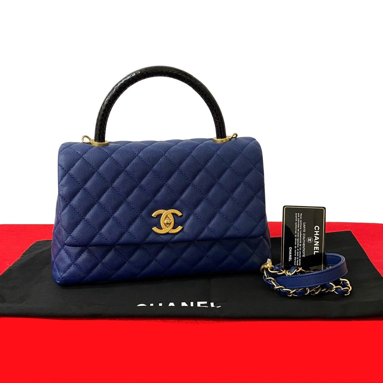 Chanel Matelasse Caviar Skin 2way Handbag