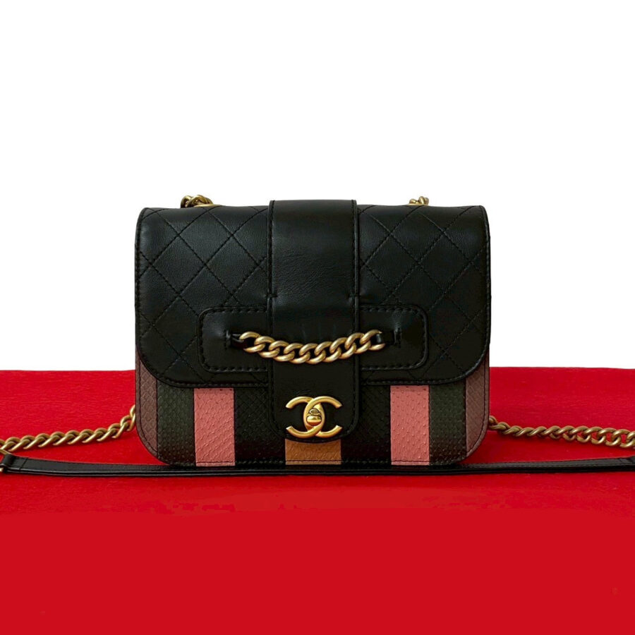 Chanel Coco Mark Python Leather Shoulder Bag | Studio Nafay