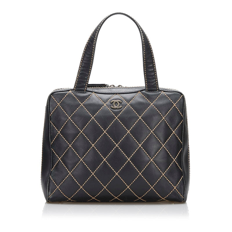Chanel Leather Matelasse Wild Stitch Handbag Classic Flap | Studio Nafay