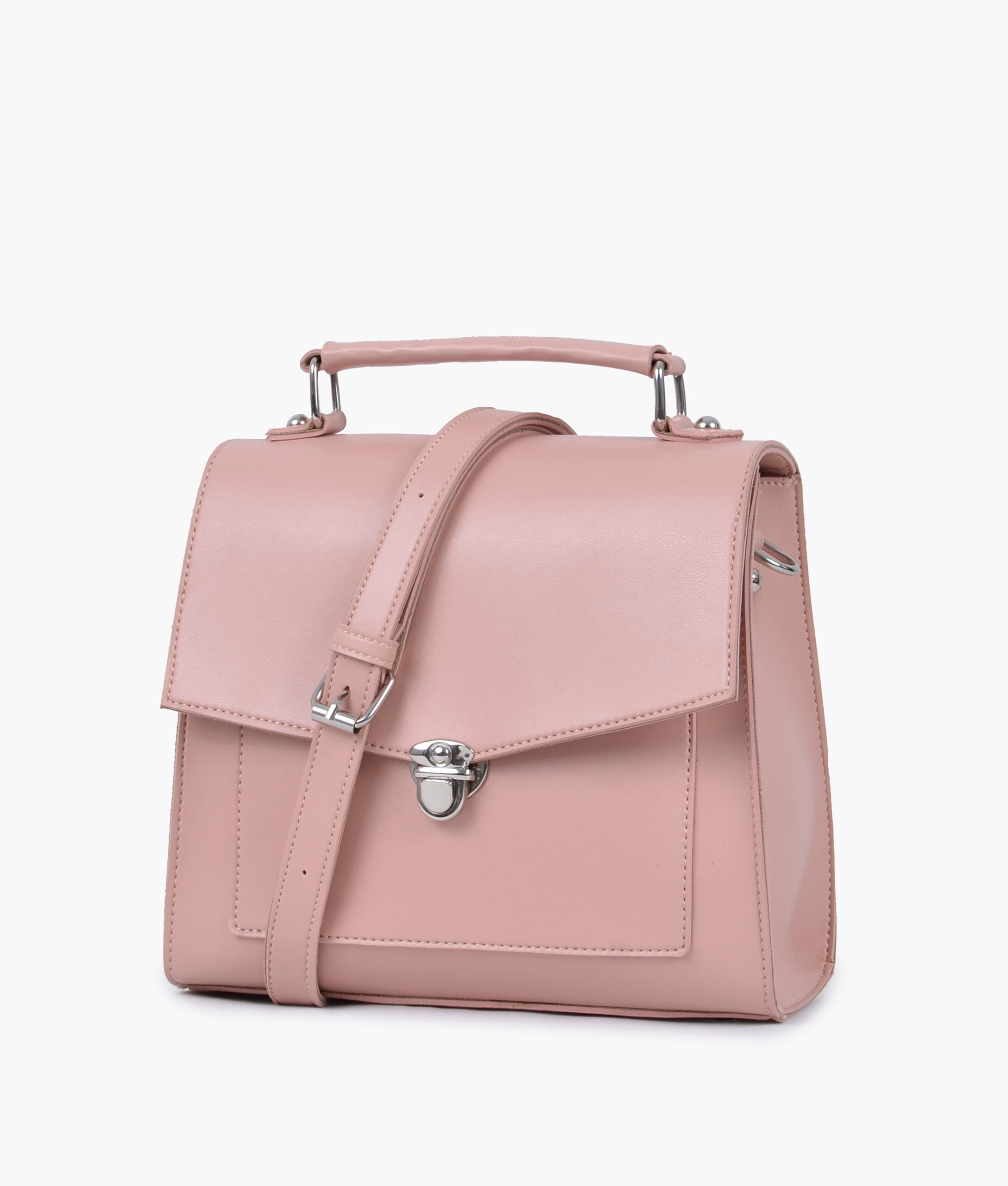 Peach push-lock messenger bag | Studio Nafay
