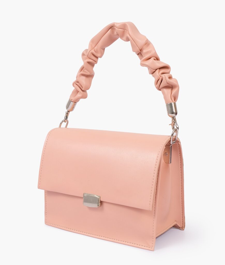 Peach top-handle mini cross-body bag | Studio Nafay