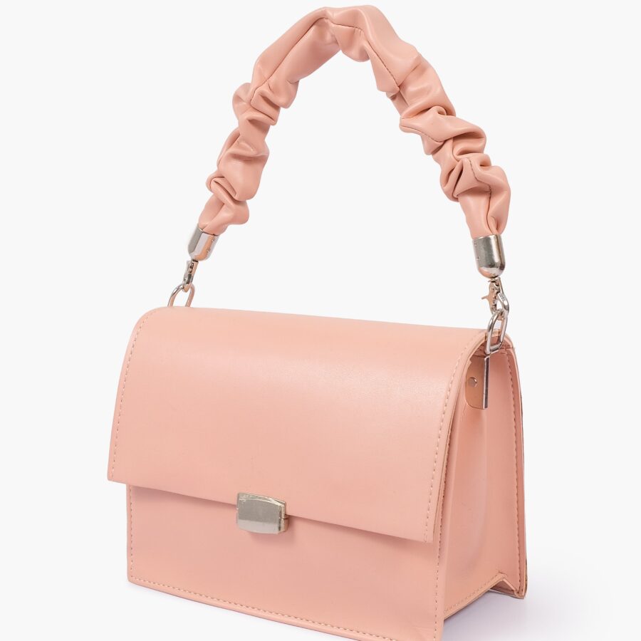 Peach top-handle mini cross-body bag | Studio Nafay