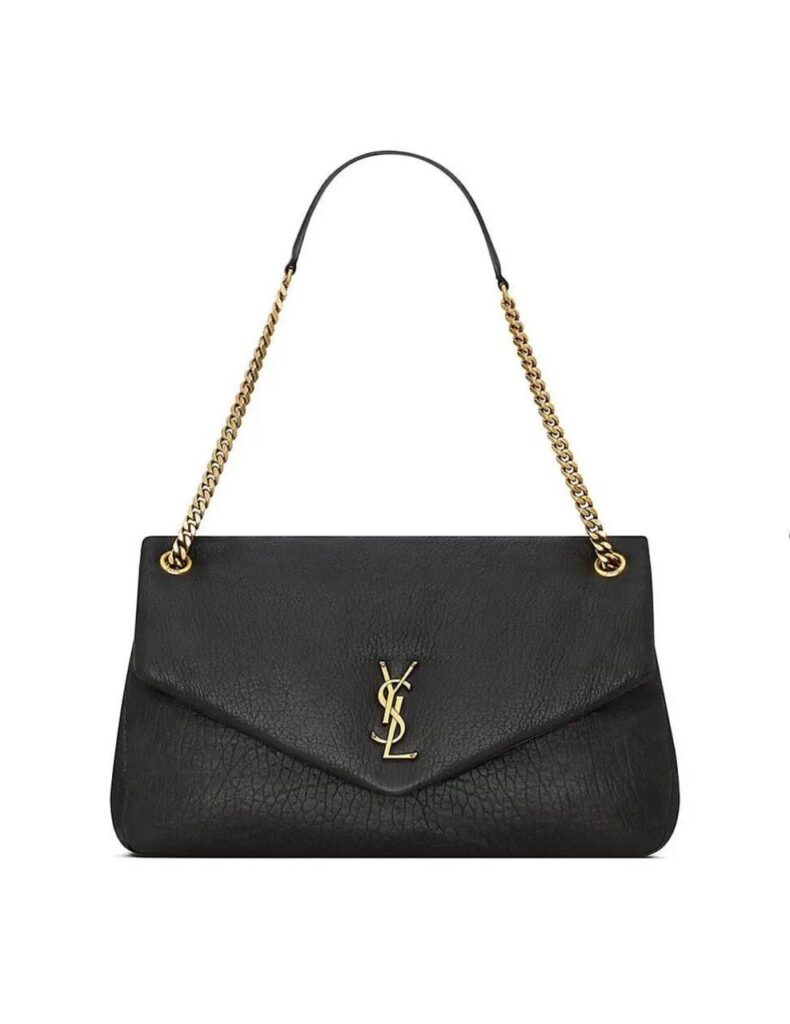 Saint Laurent Calypso Large Bag In Grained Lambskin - Black - Product Image 2