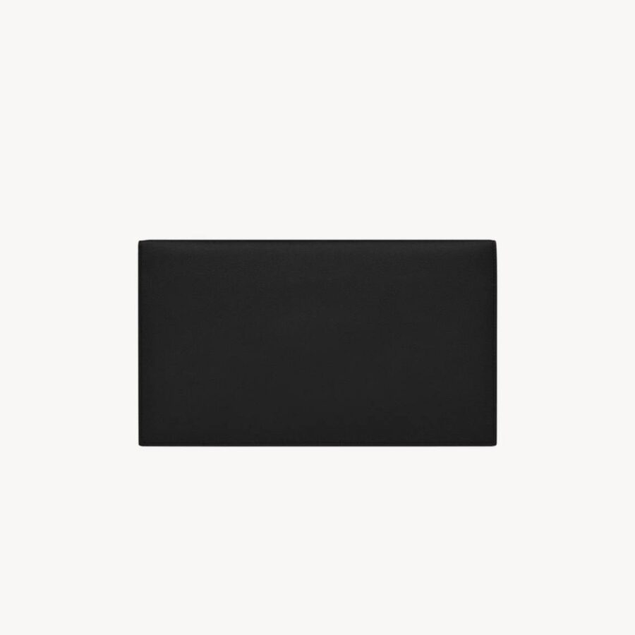 YSL UPTOWN POUCH IN GRAIN DE POUDRE LEATHER BLACK | Studio Nafay