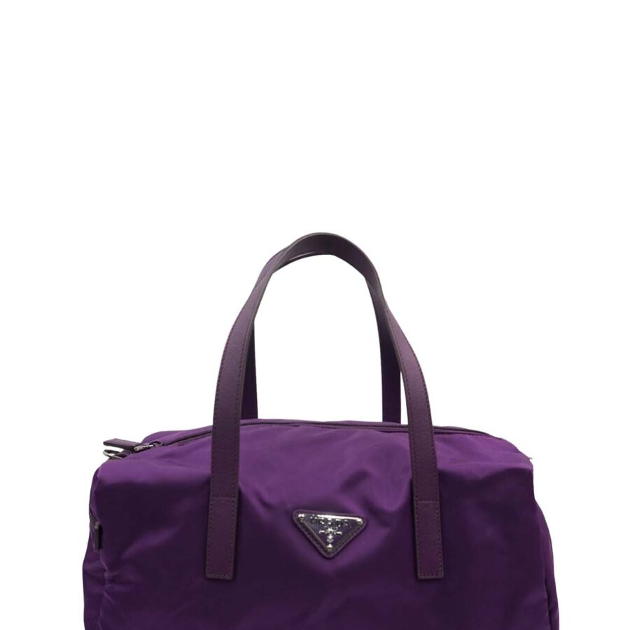 Prada Side Pocket Convertible Duffle Bag Tessuto Dark Purple | Studio Nafay