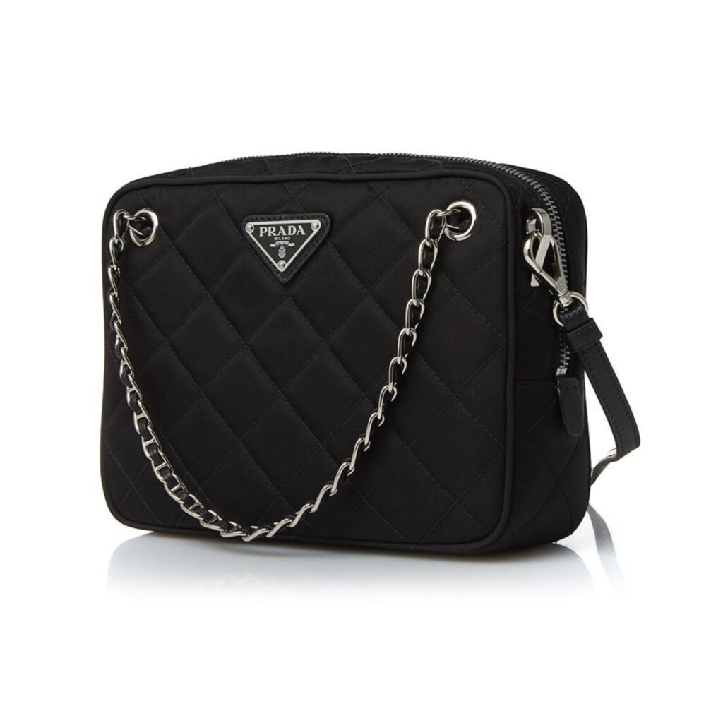 Prada Re-Edtion Nylon Quilted Black Triangle Logo Crossbody Bag - Product Image 2