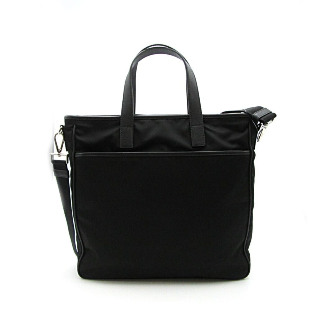 Prada Re-Nylon Black Nylon and Saffiano Large Crossbody Tote Bag - Product Image 2